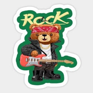 ROCK STAR BEAR Sticker